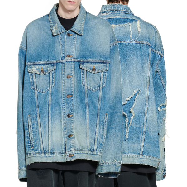 발렌시아가 패치드 디스트로이드 데님 자켓 【매장가 230만원대】