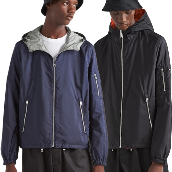 프라다 리나일론 양면 바람막이 자켓 2 COLOR - 흰 공장 【매장 - 리셀가 240만원대】