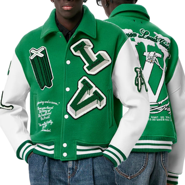 루이비통 x 버질 아블로 바시티 그린 자켓 - V 공장 【매장 - 리셀가 650만원대】
