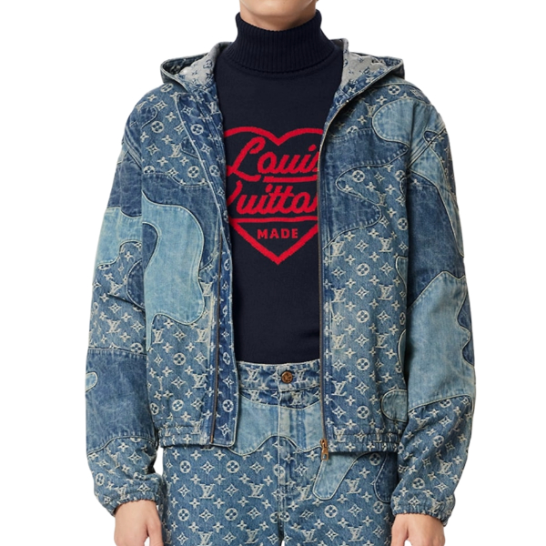 루이비통 모노그램 패치워크 데님자켓 후드집업 - V 공장 【매장 - 리셀가 400만원대】