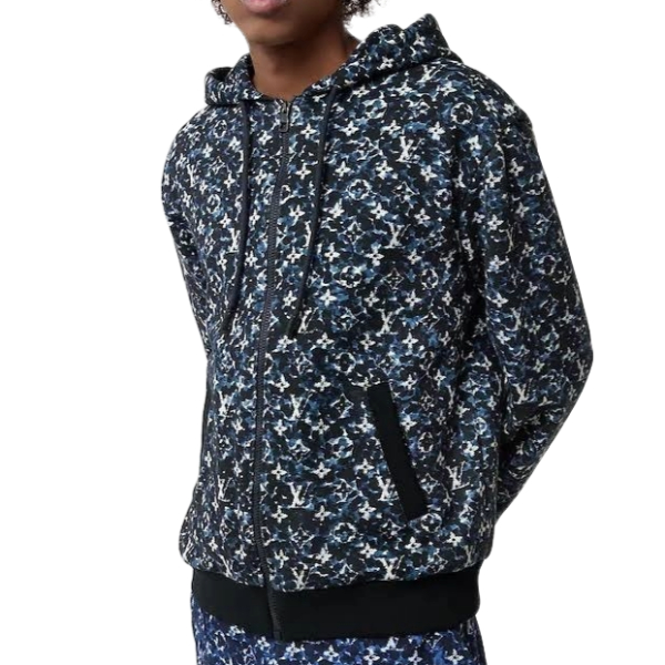 루이비통 모노그램 프린트 코튼 후드지업 자켓 - V 공장 【매장 - 리셀가 280만원대】