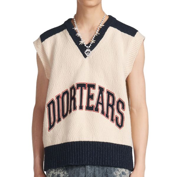디올 TEARS로고 스웨터 조끼 니트 - V 공장 【매장 - 리셀가 290만원대】