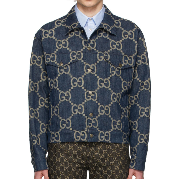 구찌 점보 GG 로고 데님자켓 - 잔디집 공장 【매장 - 리셀가 420만원대】