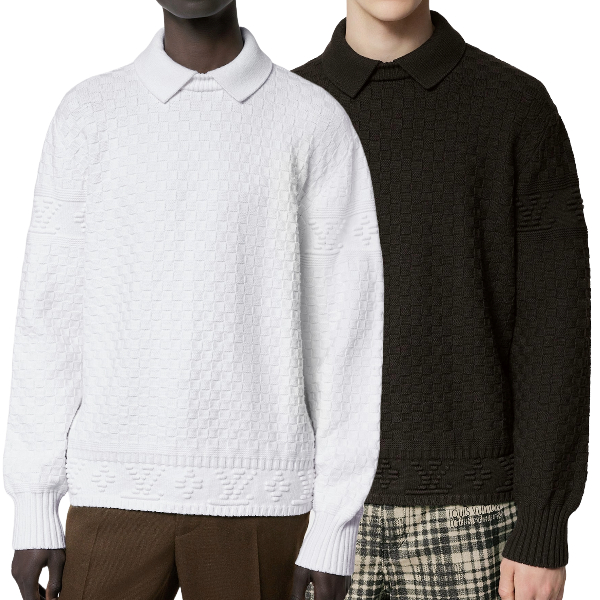 루이비통 다미에 레이어드 니트 2 COLOR - 사슬 & TJ 공장 【매장 - 리셀가 220만원대】