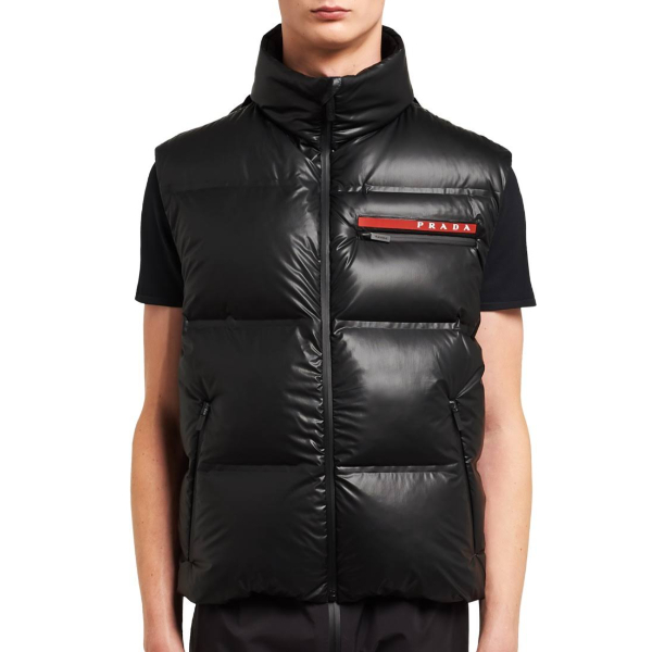 프라다 레드라인 나일론 패딩조끼 - 잔디집 공장 【매장 - 리셀가 380만원대】