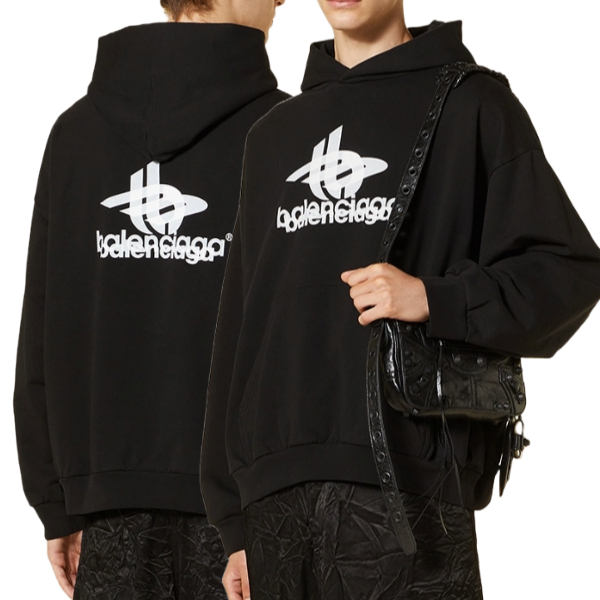 발렌시아가 레이어드 로고 후드티 - V 공장 【매장 - 리셀가 180만원대】