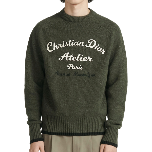 디올 아틀리에 니트 카키 - V 공장 【매장 - 리셀가 180만원대】