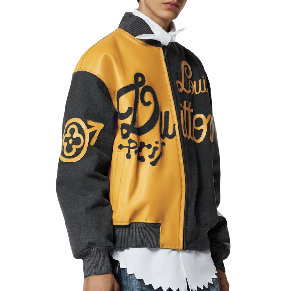 루이비통 캔버스 가죽 믹스 베이스볼자켓 - V 공장 【매장 - 리셀가 900만원대】