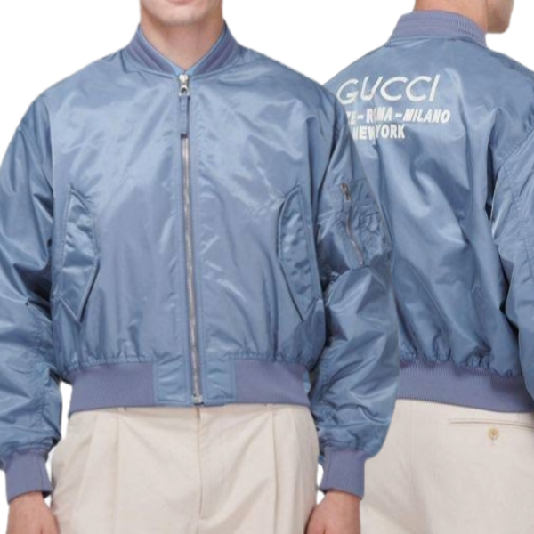 구찌 나일론 봄버 자켓 - 사슬 공장 【매장 - 리셀가 350만원대】