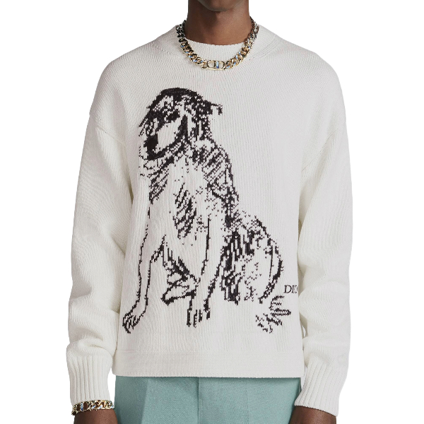 디올 그래픽 프린팅 니트 - V 공장 【매장 - 리셀가 220만원대】