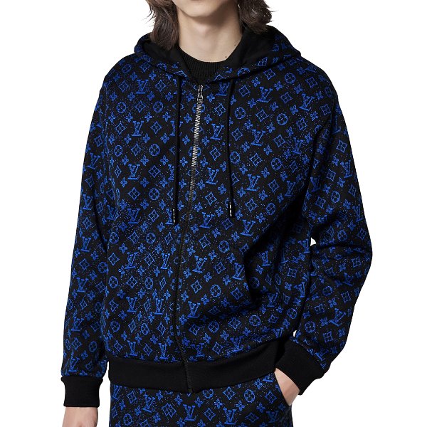 루이비통 블루 자카드 후드집업 - CY 공장 【매장 - 리셀가 240만원대】
