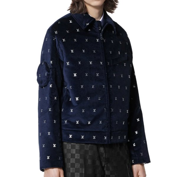 루이비통 벨벳 이브링 블루종 자켓 - ZB 공장 【매장 - 리셀가 520만원대】