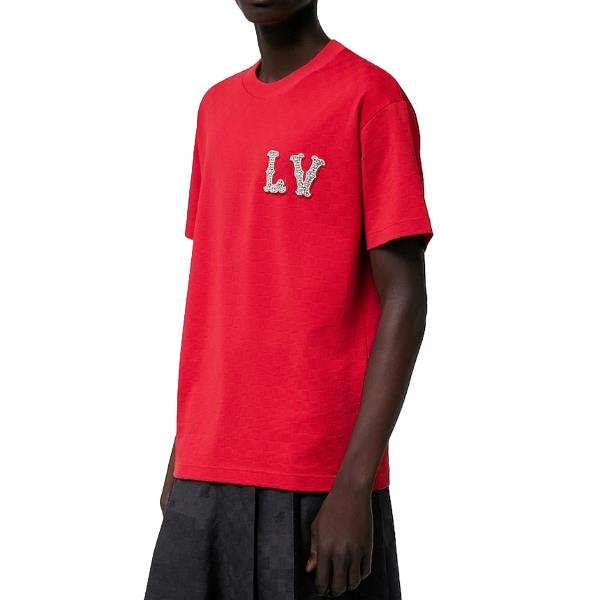 루이비통 LV패치 레드 반팔티 - V 공장 【매장 - 리셀가 150만원대】